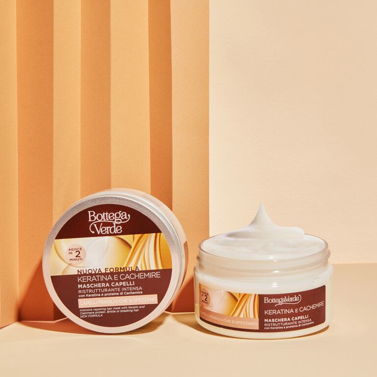 Keratina e Cachemire Linea Capelli shampoo e oli Bottega Verde